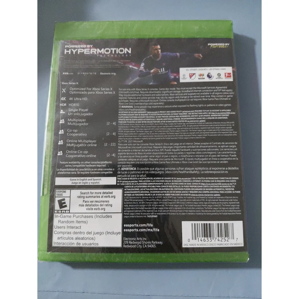 FIFA 22 Microsoft Xbox One Series x Sport Soccer Game New Sealed